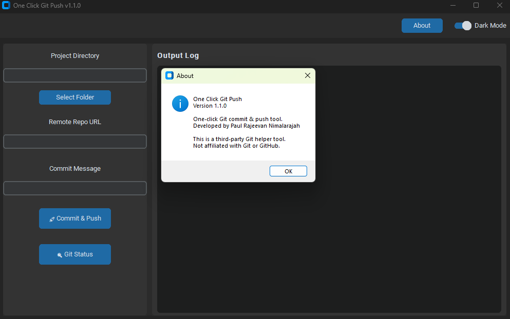 One Click Git Push Icon